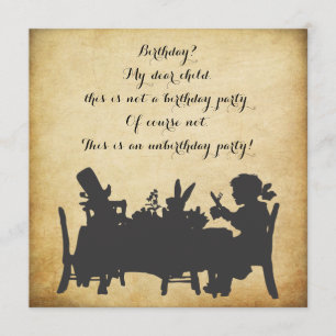 Vintage Alice im Wunderland Teeparty Geburtstag Einladung