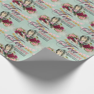 Vintage-Alice-im-Wunderland-Teeparty Individuelle Geschenkpapier