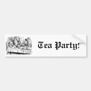 Vintage-Alice im Wunderland, Teepartyszene Autoaufkleber