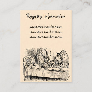 Vintage-Alice im Wunderland, Teepartyszene Visitenkarte