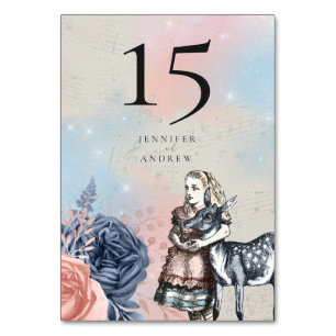 Vintage Alice im Wunderland Tischnummer