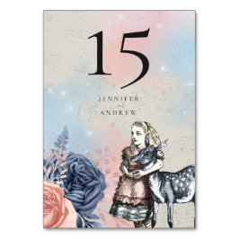 Vintage Alice im Wunderland Tischnummer