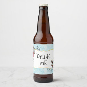 Vintage Alice im Wunderland trinken mich Bierflaschenetikett