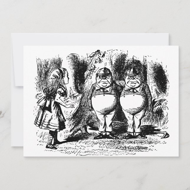 Vintage Alice im Wunderland, Tweedledum Tweedledee (Vorderseite)