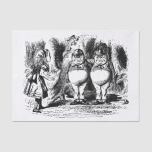 Vintage Alice im Wunderland, Tweedledum Tweedledee Seidenpapier