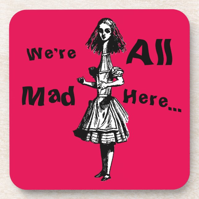 Vintage Alice im Wunderland Untersetzer (Vorderseite)