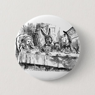 Vintage Alice im Wunderland Verrückter Hatter Teep Button