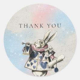 Vintage Alice im Wunderland Vielen Dank Runder Aufkleber