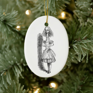 Vintage Alice im Wunderland von Tenniel Keramik Ornament