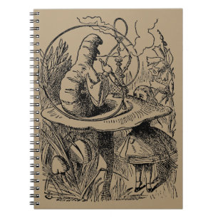 Vintage Alice im Wunderland Wasserpfeife Raupe Notizblock