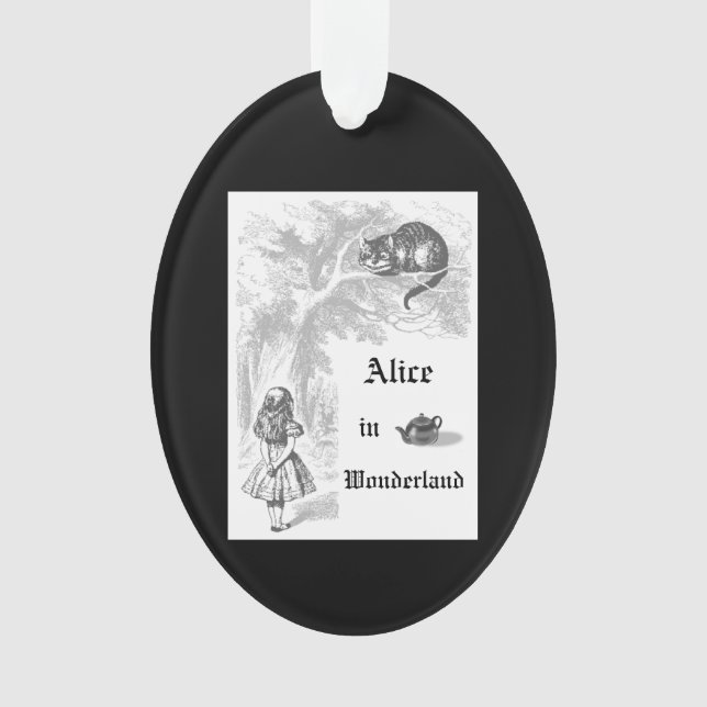 Vintage Alice im Wunderland Weihnachtsfeier Ornament (Vorderseite)