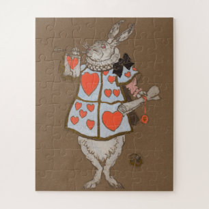 Vintage Alice im Wunderland Weißer Hase Herold Puzzle