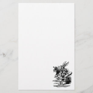 Vintage Alice im Wunderland-weißes Kaninchen als Briefpapier