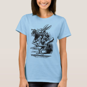 Vintage Alice im Wunderland Weißes Kaninchen als H T-Shirt