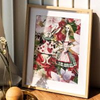 Vintage Alice im Wunderland Weißes Kaninchen