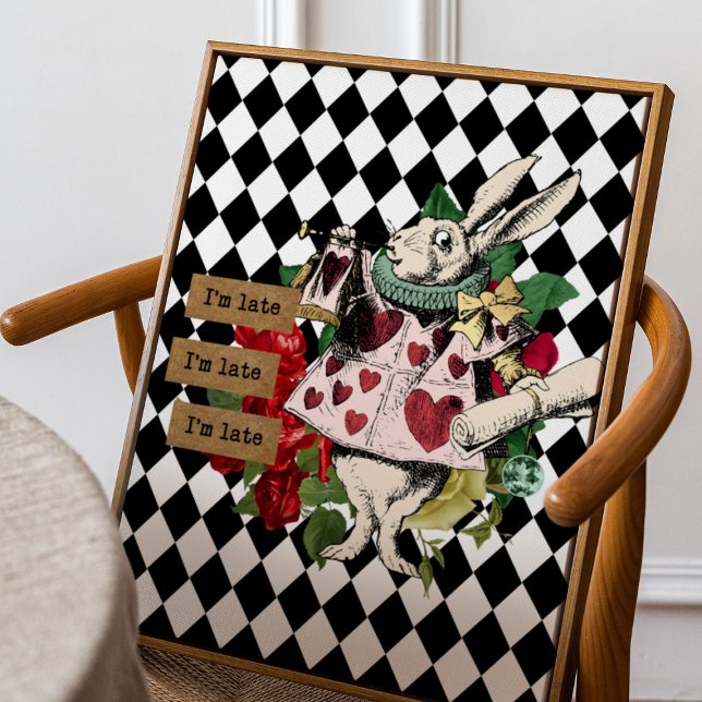 Vintage Alice im Wunderland Weißes Kaninchen Poster (Von Creator hochgeladen)