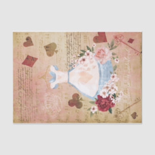 Vintage Alice in Wonderland Leimschnitt Seidenpapier