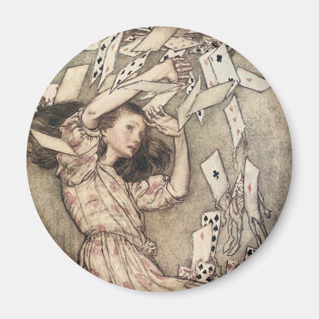 Vintage Alices Adventures in Wunderland von Rackha Magnet (Vorne)