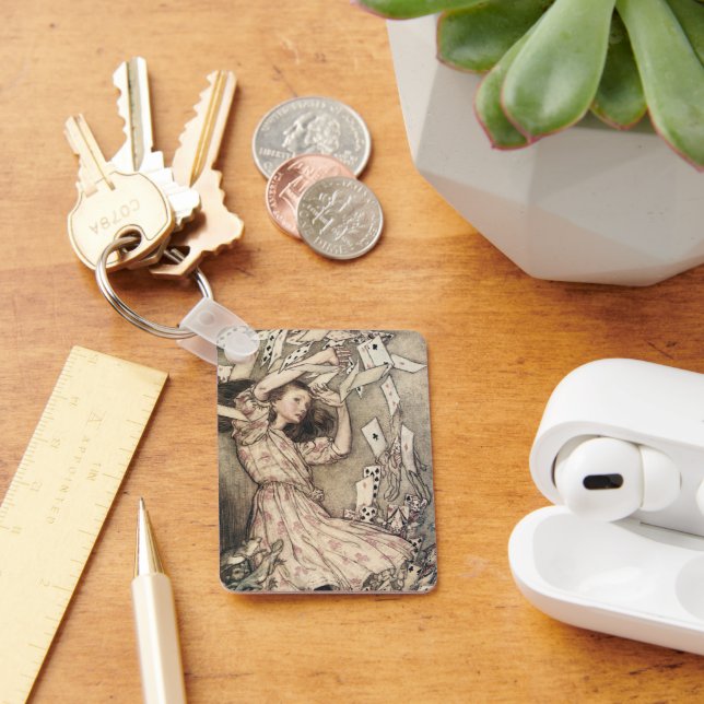 Vintage Alices Adventures in Wunderland von Rackha Schlüsselanhänger (Schreibtisch)