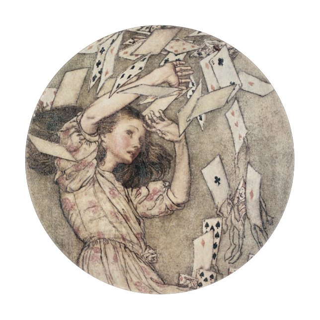 Vintage Alices Adventures in Wunderland von Rackha Schneidebrett (Vorderseite)