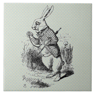 Vintage Alices Weißer Hase Fliese