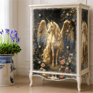 Vintage-Alicorn-Wald-Einhorn-Decoupage-Kunsthandwe Seidenpapier
