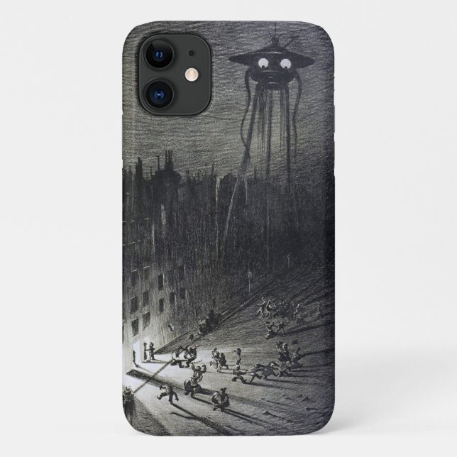 Vintage Alien Einmarsch in den Kriegsfilm Case-Mate iPhone Hülle (Rückseite)