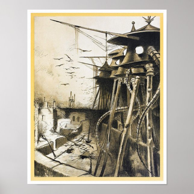 Vintage Alien Einmarsch in den Kriegsfilm Poster (Vorne)