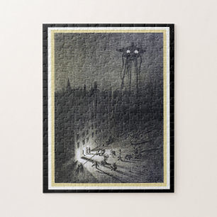 Vintage Alien Einmarsch in den Kriegsfilm Puzzle