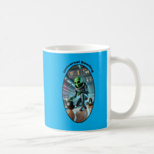 Vintage Alien im Weltraum Bowling in einem Alley U Kaffeetasse