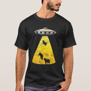 Vintage-Alien-Ufo-Kuh-Entführung Roswell Retro Gel T-Shirt