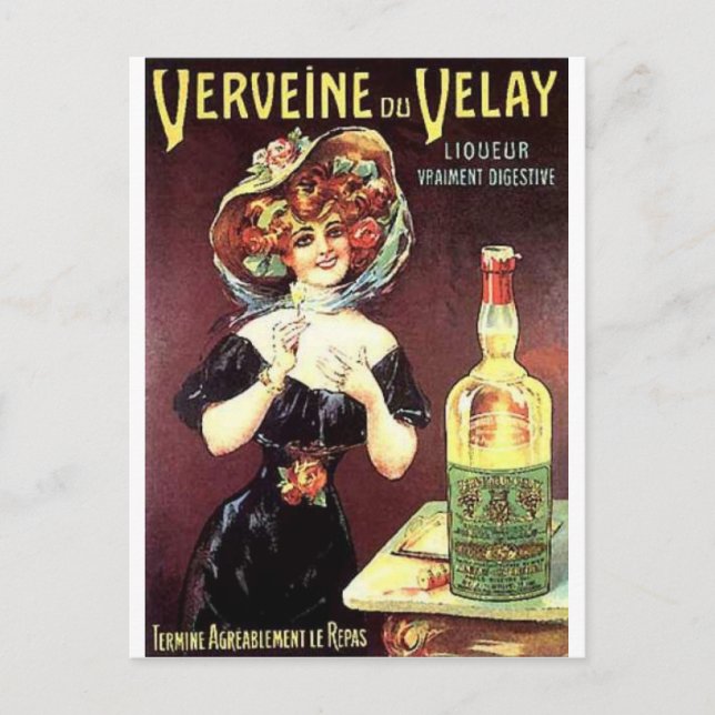 Vintage Alkoholwerbung Postkarte (Vorderseite)