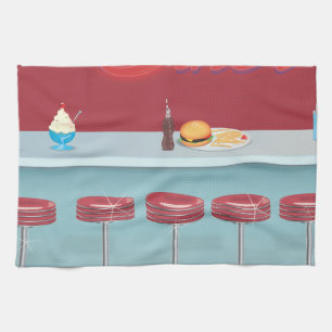 Vintage All American Diner Küchentuch