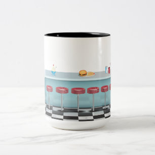 Vintage All American Diner Zweifarbige Tasse