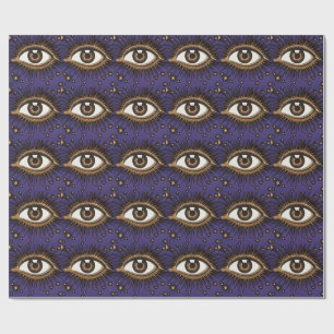 Vintage All Seeing Eye Mystische Himmlische Kunst Geschenkpapier