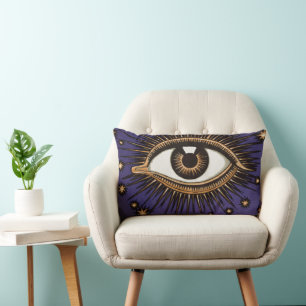 Vintage All Seeing Eye Mystische Himmlische Kunst Lendenkissen