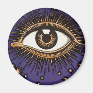 Vintage All Seeing Eye Mystische Himmlische Kunst Magnet