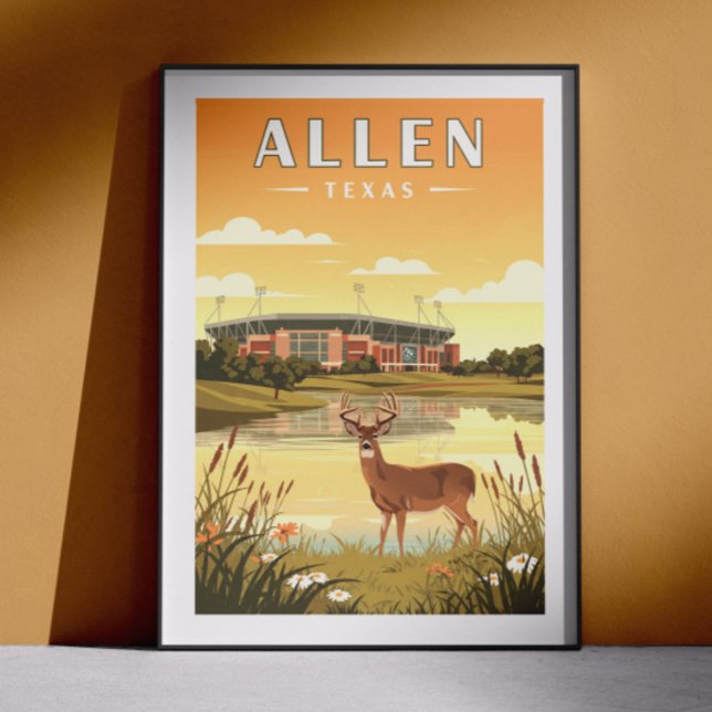 Vintage Allen Texas Poster (Von Creator hochgeladen)