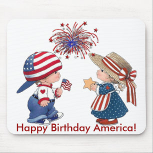 Vintage Alles Gute zum Geburtstag Amerika Mousepad