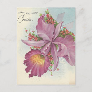 Vintage Alles Gute zum Geburtstag Cousin Postkarte