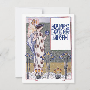 Vintage Alles Gute zum Geburtstag  Postkarte