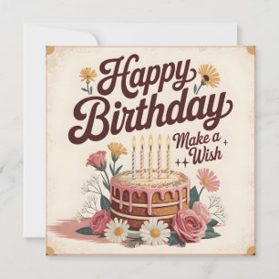 Vintage "Alles Gute zum Geburtstag - Wünsche dir e Feiertagskarte