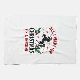 Vintage Alles, was ich zu Weihnachten will, ist ei Geschirrtuch