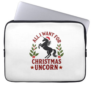 Vintage Alles, was ich zu Weihnachten will, ist ei Laptopschutzhülle