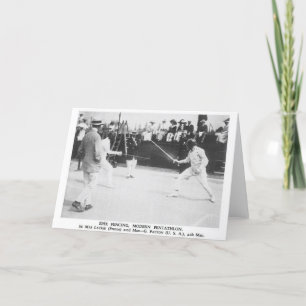 Vintage Allgemeine Patton Epeencing-Karte Karte