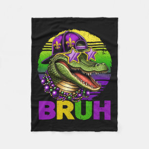 Vintage Alligator Bruh Mardi Gras Shirts Männer Te Fleecedecke