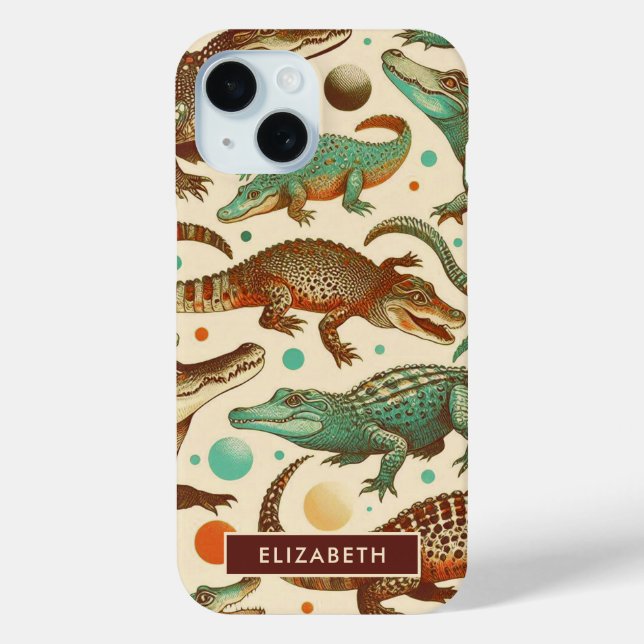 Vintage Alligatorenamlees Case-Mate iPhone Hülle (Rückseite)