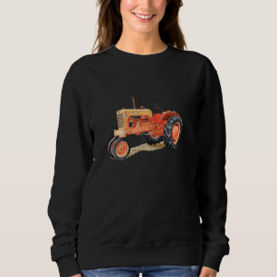 Vintage Allis Chalmers WD45 Traktor Print Sweatshirt