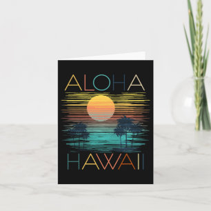 Vintage-Aloha-Hawaii-Luau-Hawaiian-Urlaub-Kostüm Karte