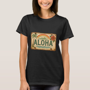 Vintage-Aloha-Kennzeichen Hawaii T-Shirt